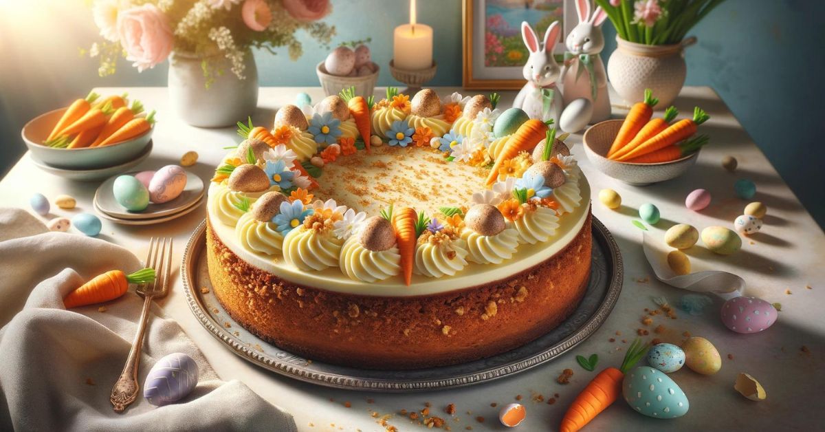 Easter carrot cheesecake