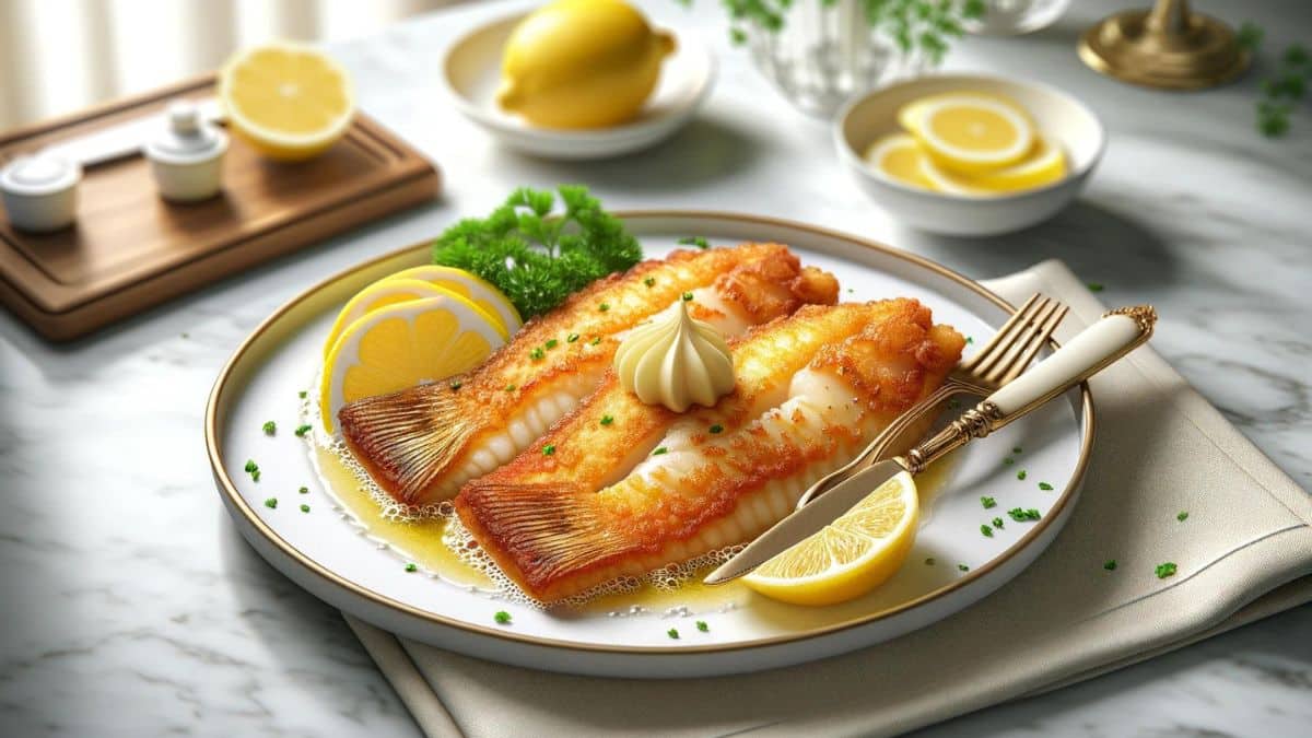 Fried pangasius in butter